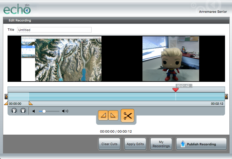 screenshot of personal capture software