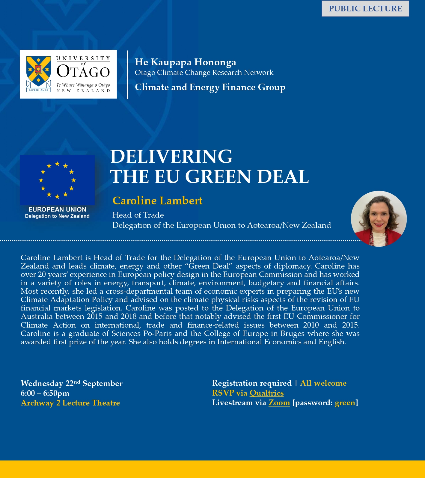 CEFGroup & HKH Joint Public Lecture | Delivering the EU Green Deal @ Archway 2 Lecture Theatre
