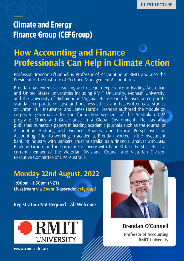 CEFGroup Public Lecture | How Accounting and Finance Professionals Can Help in Climate Action @ Zoom [passcode: cefgroup]