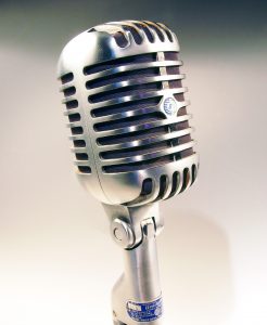 Metal table-stand microphone