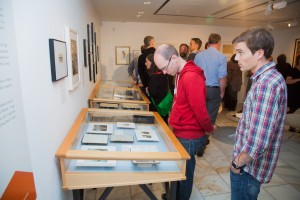Cowan Symposium visitors view the exhibition