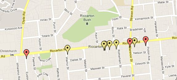Click for Interactive Map of Dooring Incidents