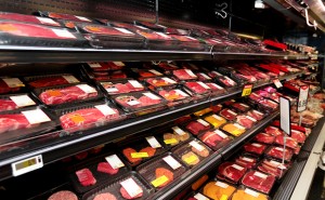 Meat in supermarket