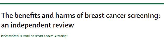 Benefits and harms of breast cancer screening