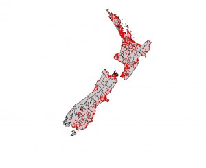 Figure 1. Map of current tobacco retailers in New Zealand (n=6000)