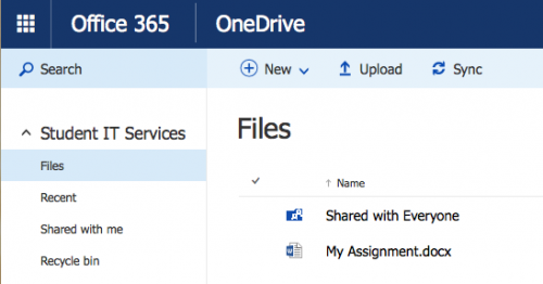 Using Your OneDrive | Student IT