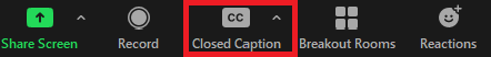 is closed captioning available in free version of zoom meeting