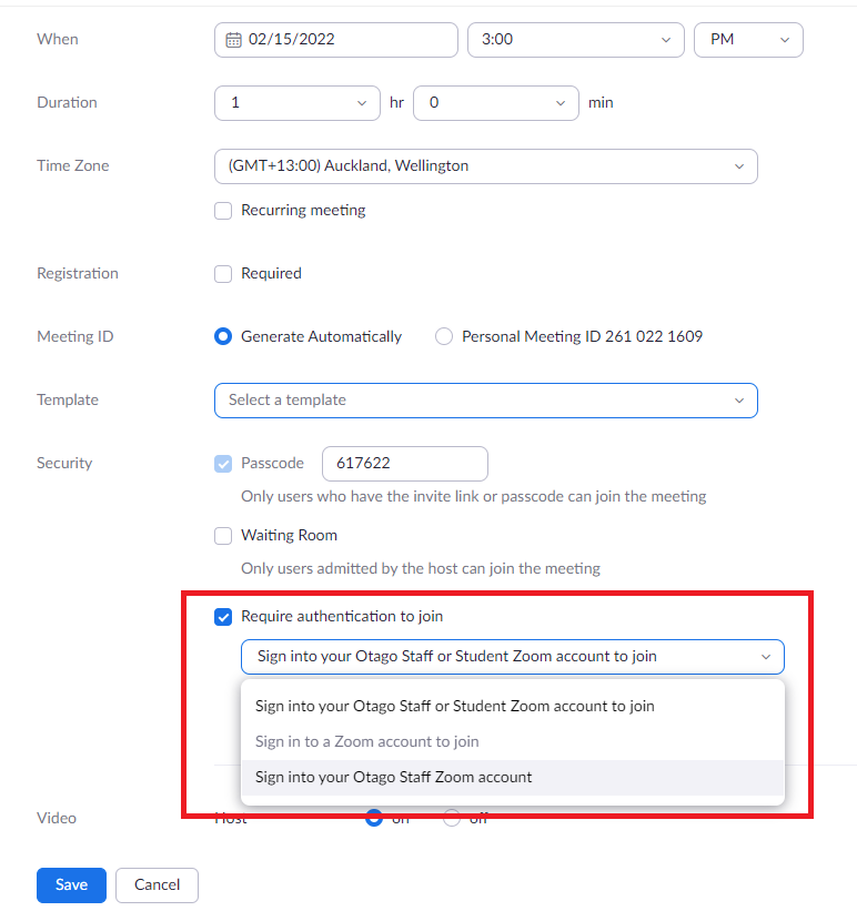 Requiring Attendee Authentication to Join Your Meetings | Zoom